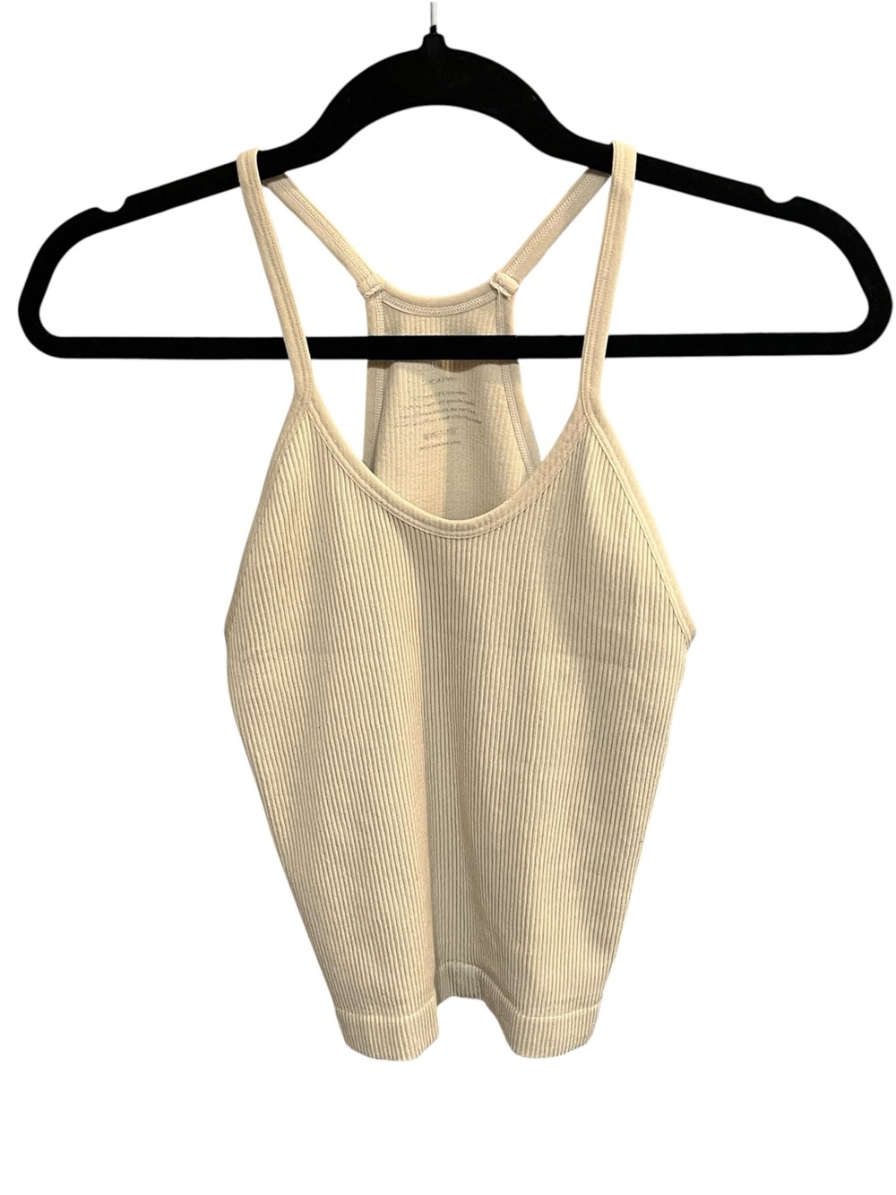 NWT Ododos Beige Ribbed Tank w/Racerback Straps - Medium